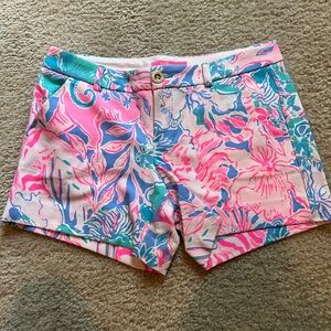 Lilly Pulitzer Pink and Blue Floral Shorts